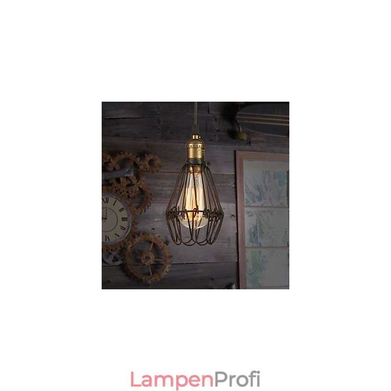 Pendelleuchten Vintage Amerikanischer Landhausstil, der alte Wege schmiedeeiserne kleine Käfig-Droplight wiederherstellt