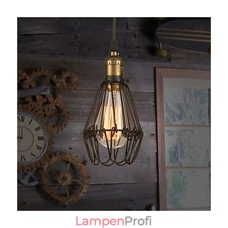 Pendelleuchten Vintage Amerikanischer Landhausstil, der alte Wege schmiedeeiserne kleine Käfig-Droplight wiederherstellt Pendelleuchten Vintage Amerikanischer Landhausstil, der alte Wege schmiedeeiserne kleine Käfig-Droplight wiederherstellt