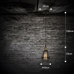 Pendelleuchten Vintage Amerikanischer Landhausstil, der alte Wege schmiedeeiserne kleine Käfig-Droplight wiederherstellt