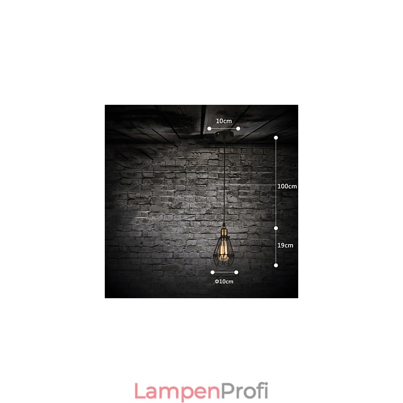 Pendelleuchten Vintage Amerikanischer Landhausstil, der alte Wege schmiedeeiserne kleine Käfig-Droplight wiederherstellt