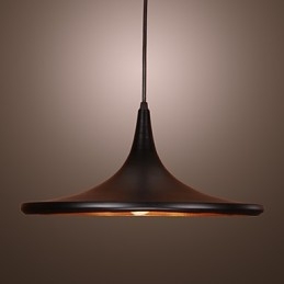 Moderne Pendelleuchte aus Aluminium mit schwarzem Schirm