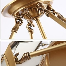 Traditionelle klassische rustikale Lodge-Pendelleuchte aus Messingmetall