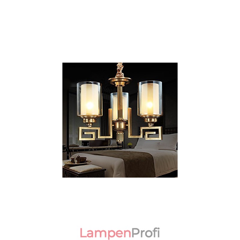 Lampe im chinesischen Stil, Kupferlampe, Kupferlampe