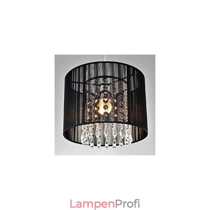 Moderne zeitgenössische Kristall Chrom Metall Pendelleuchte