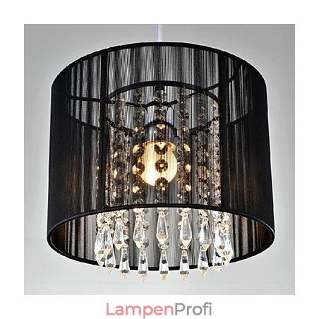 Moderne zeitgenössische Kristall Chrom Metall Pendelleuchte