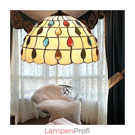 Europäischer ländlicher kreativer Kunst-Buntglas-Kronleuchter, der alte Wege wiederherstellt, Lampenlicht Europäischer ländlicher kreativer Kunst-Buntglas-Kronleuchter, der alte Wege wiederherstellt, Lampenlicht