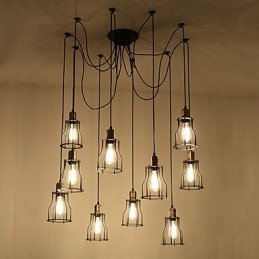 Vintage Edison Mehrere Ajustable DIY Decke Lampe Licht Anhänger Beleuchtung Kronleuchter Moderne Chic Industrielle Esszimmer