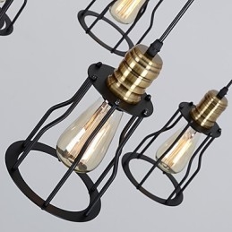 Vintage Edison Mehrere Ajustable DIY Decke Lampe Licht Anhänger Beleuchtung Kronleuchter Moderne Chic Industrielle Esszimmer