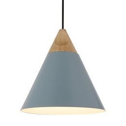 Mini Künstlerische Kegel Pendelleuchte 1 Licht Mordern Simplicity Finish Schwarz Weiß Staubblau Aluminium & Holz Droplight