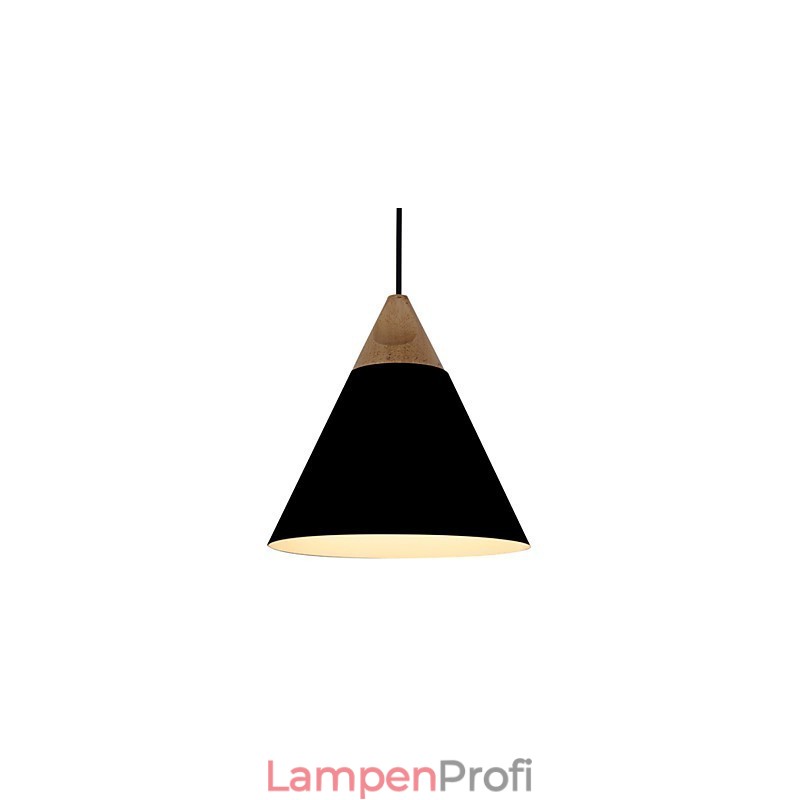 Mini Künstlerische Kegel Pendelleuchte 1 Licht Mordern Simplicity Finish Schwarz Weiß Staubblau Aluminium & Holz Droplight