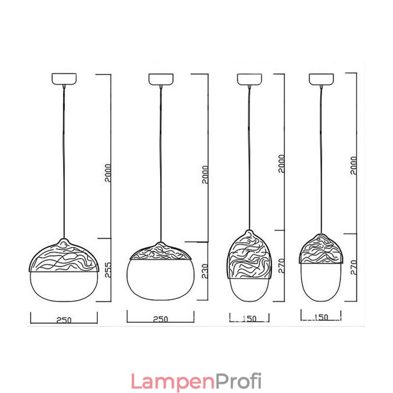 Nordic Vertraglich Pilz Kreative Nüsse Einzelkopf Glas Kronleuchter Lampe Licht