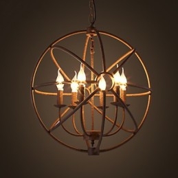 Sitzende Lichter Nordic Country Schmiedeeisen Amerikanischen Retro Kerze Kronleuchter Der Schwarze Kronleuchter