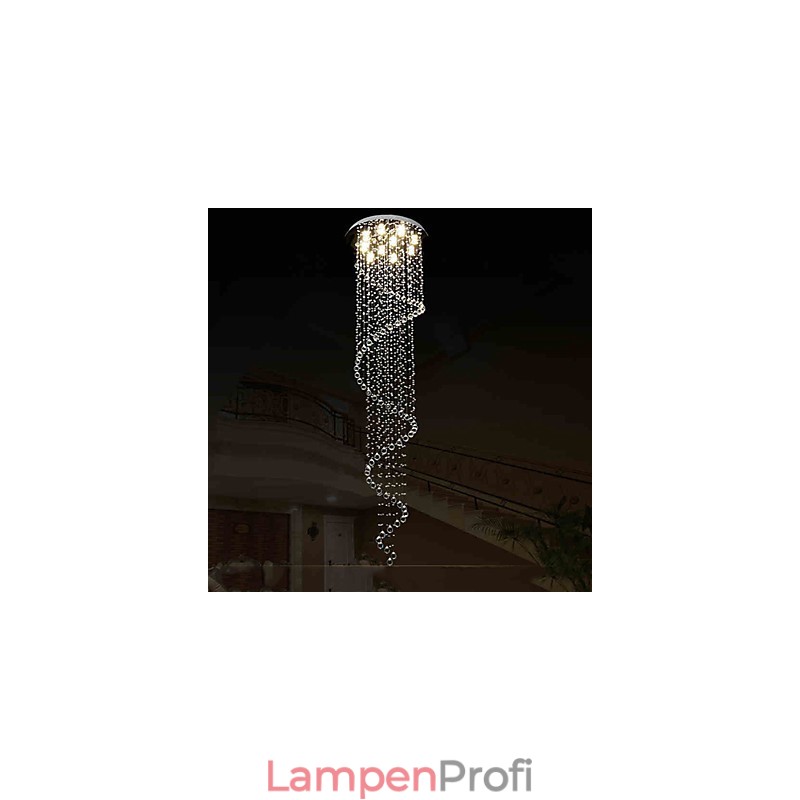 Moderne Kristall Pendelleuchte Kronleuchter Beleuchtung Lampen Leuchten mit Einzelner Spirale D70CM H250CM
