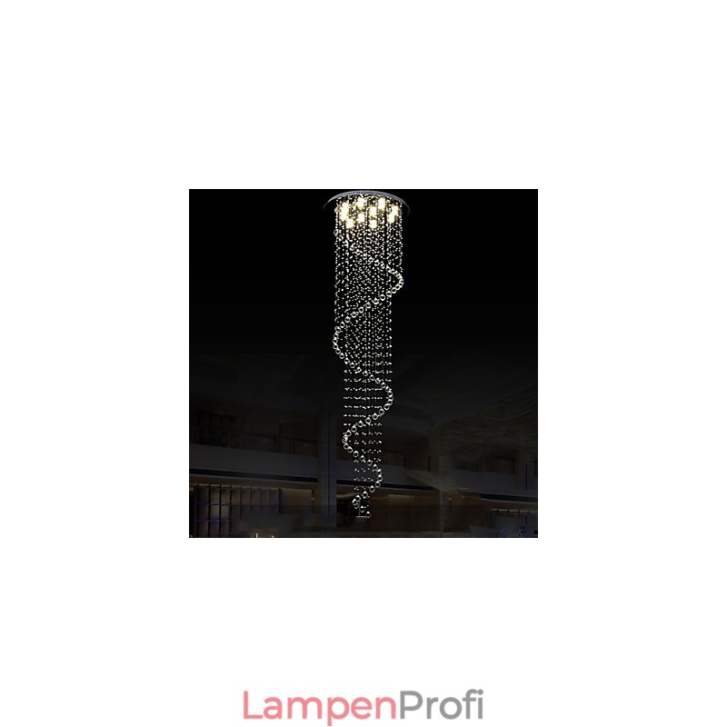 Moderne Kristall Pendelleuchte Kronleuchter Beleuchtung Lampen Leuchten mit Einzelner Spirale D70CM H250CM