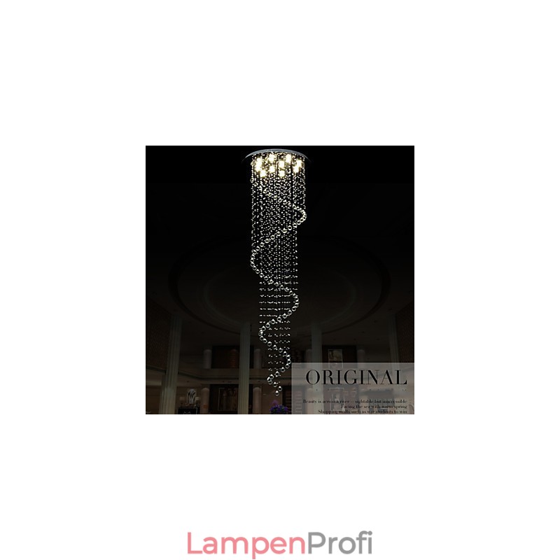 Moderne Kristall Pendelleuchte Kronleuchter Beleuchtung Lampen Leuchten mit Einzelner Spirale D70CM H250CM