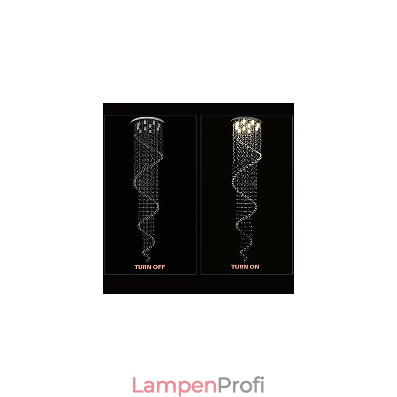 Moderne Kristall Pendelleuchte Kronleuchter Beleuchtung Lampen Leuchten mit Einzelner Spirale D70CM H250CM