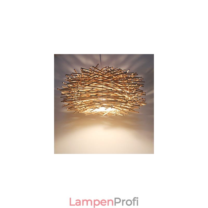 Moderne ländliche Cany Art gewebte Rattan-Einzelkopf-Hängelampe