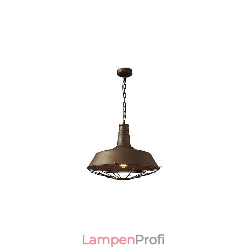 Retro Pendelleuchte 1 Licht Altmetall Materila Shade Shop