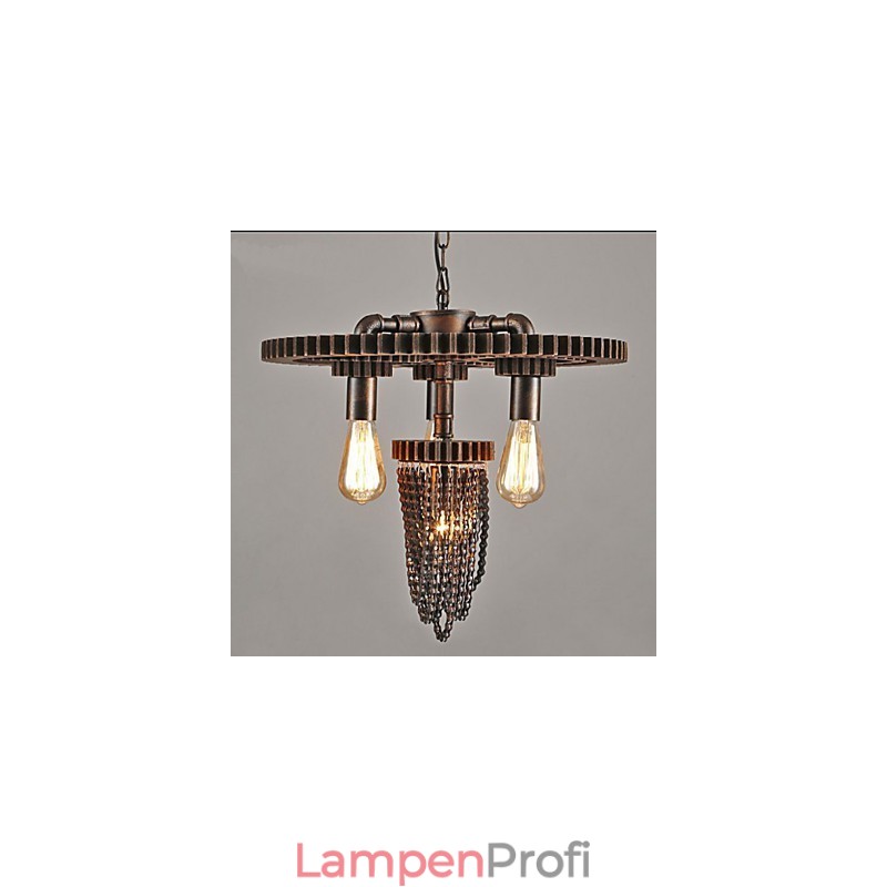 Industrielle Wind Cafe Studio Gear Dreikopflampe