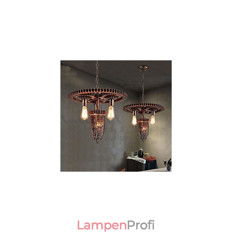 Industrielle Wind Cafe Studio Gear Dreikopflampe