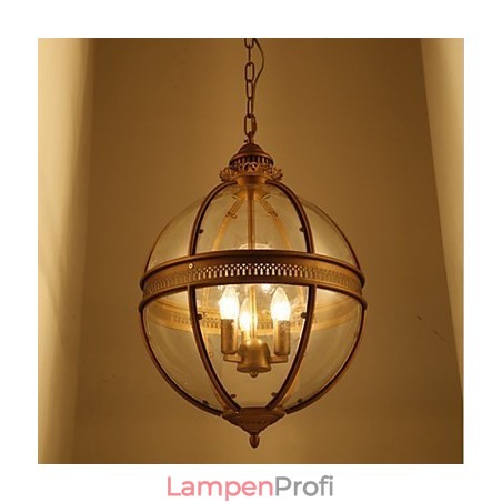 Eisen Bronze Kronleuchter Lampe Glas