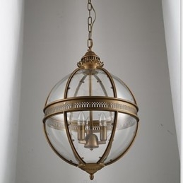 Eisen Bronze Kronleuchter Lampe Glas
