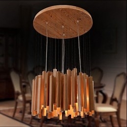 Hotel Engineering Wood Art Line Kronleuchter