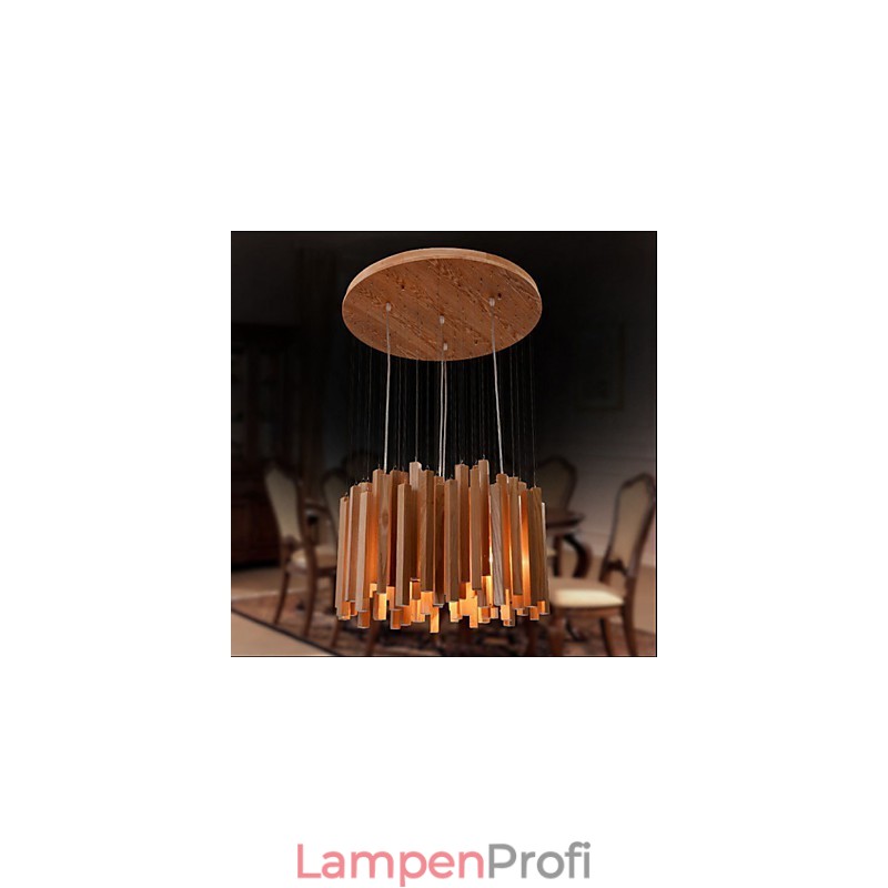 Hotel Engineering Wood Art Line Kronleuchter