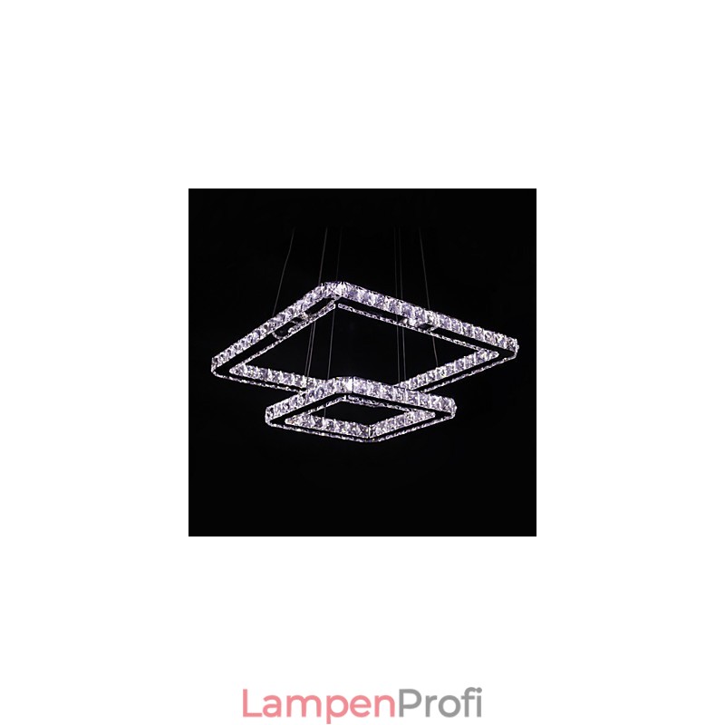 Moderne zeitgenössische Kristall-Metall-Pendelleuchte