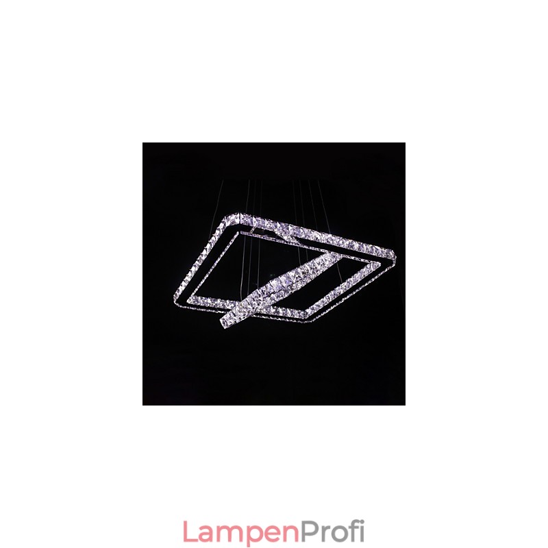 Moderne zeitgenössische Kristall-Metall-Pendelleuchte