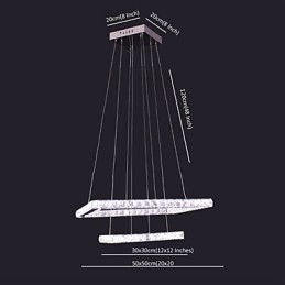 Moderne zeitgenössische Kristall-Metall-Pendelleuchte