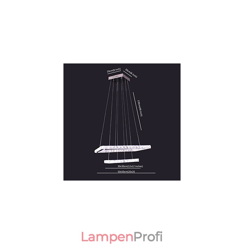 Moderne zeitgenössische Kristall-Metall-Pendelleuchte