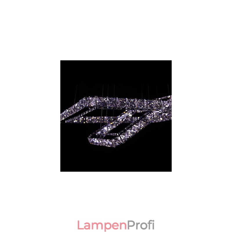 Moderne zeitgenössische Kristall-Metall-Pendelleuchte