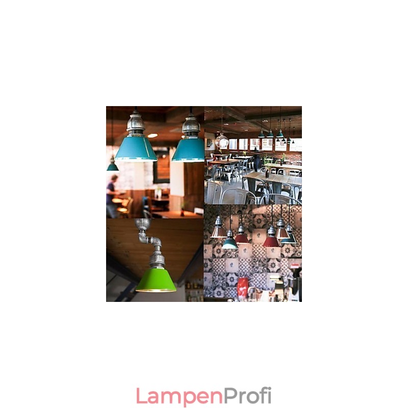 Hängelampe aus Metall im Vintage-Stil