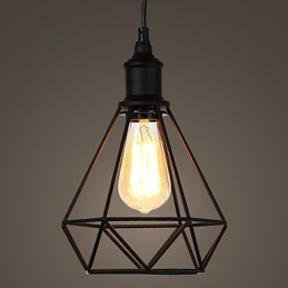 Amerikanischer kleiner Vogelkäfig-Anhänger aus Stahl im Vintage-Retro-Stil, DIY-Tropfenlicht, industrielle Beleuchtungsvorrichtung für die Heimdekoration