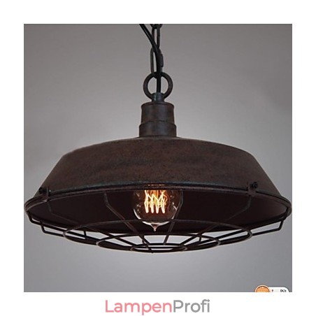 1-flammige Vintage-Pendelleuchte aus Metall