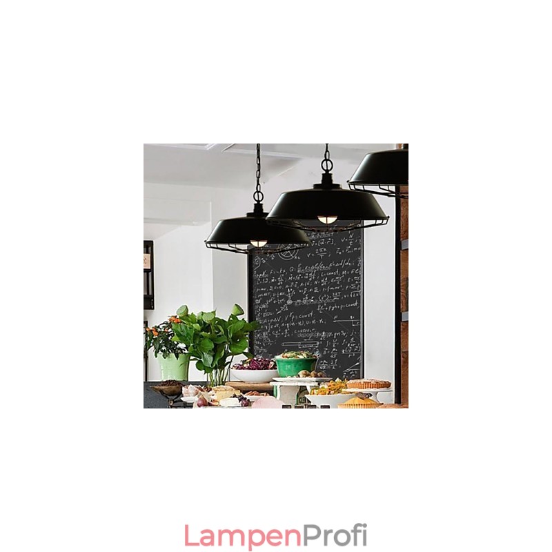 1-flammige Vintage-Pendelleuchte aus Metall