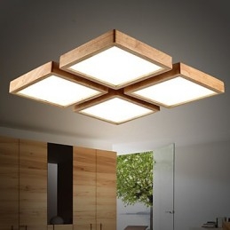 Moderne zeitgenössische Country Mini-Stil andere Holz Bambus Pendelleuchte