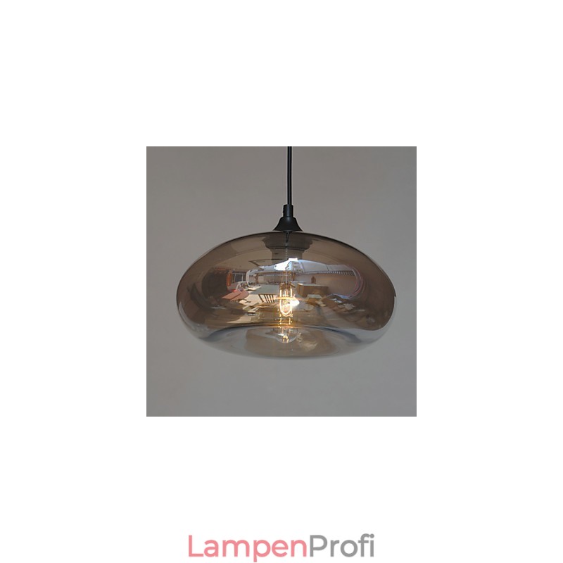Moderne charakteristische Pendelleuchte mit 1 Licht und transparentem Schirm