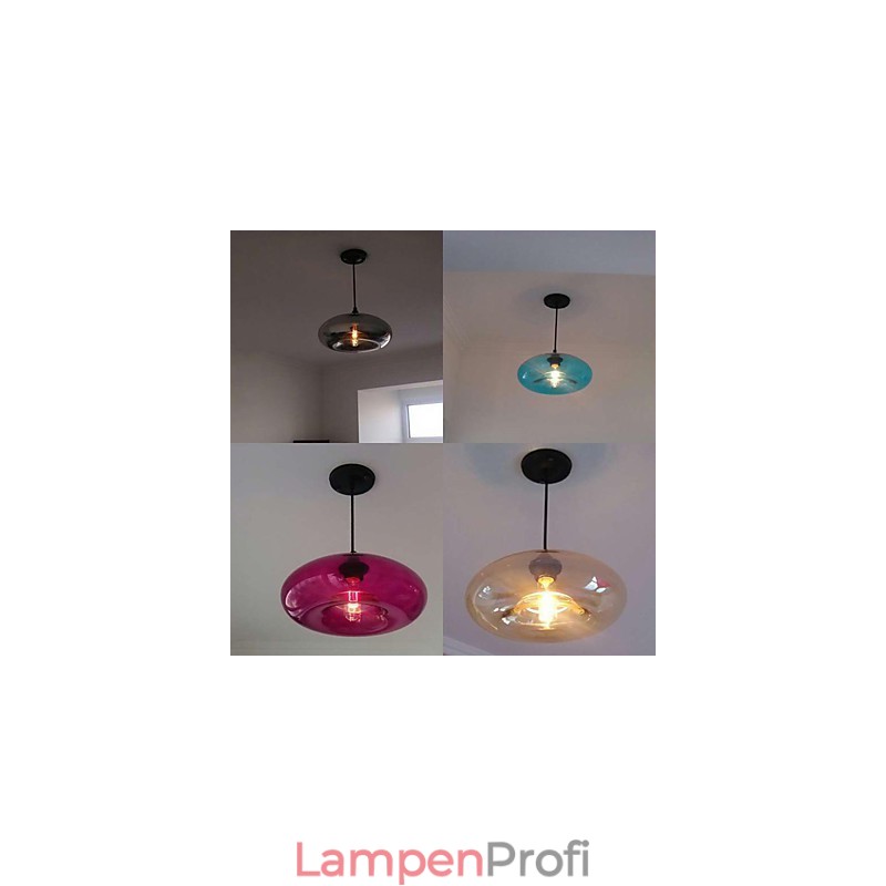 Moderne charakteristische Pendelleuchte mit 1 Licht und transparentem Schirm