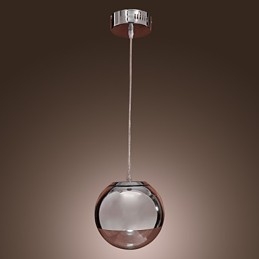 Moderne Pendelleuchte im Globe-Mini-Stil aus verchromtem Metall