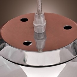 Moderne Pendelleuchte im Globe-Mini-Stil aus verchromtem Metall