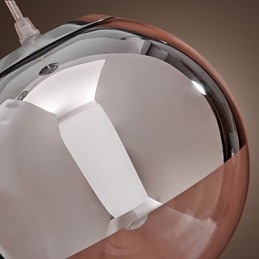 Moderne Pendelleuchte im Globe-Mini-Stil aus verchromtem Metall
