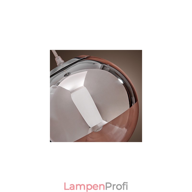 Moderne Pendelleuchte im Globe-Mini-Stil aus verchromtem Metall