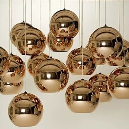 Kreative einfache Glas nordische Retro Galvanik Ball Pendelleuchte