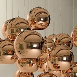 Kreative einfache Glas nordische Retro Galvanik Ball Pendelleuchte