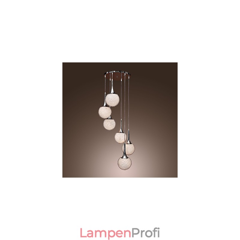 Moderner zeitgenössischer Globus, galvanisiertes Metall, Unterputzmontage