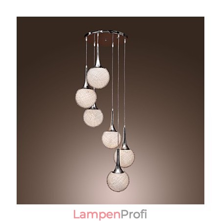 Moderner zeitgenössischer Globus, galvanisiertes Metall, Unterputzmontage