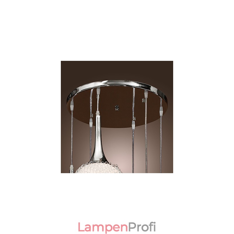 Moderner zeitgenössischer Globus, galvanisiertes Metall, Unterputzmontage