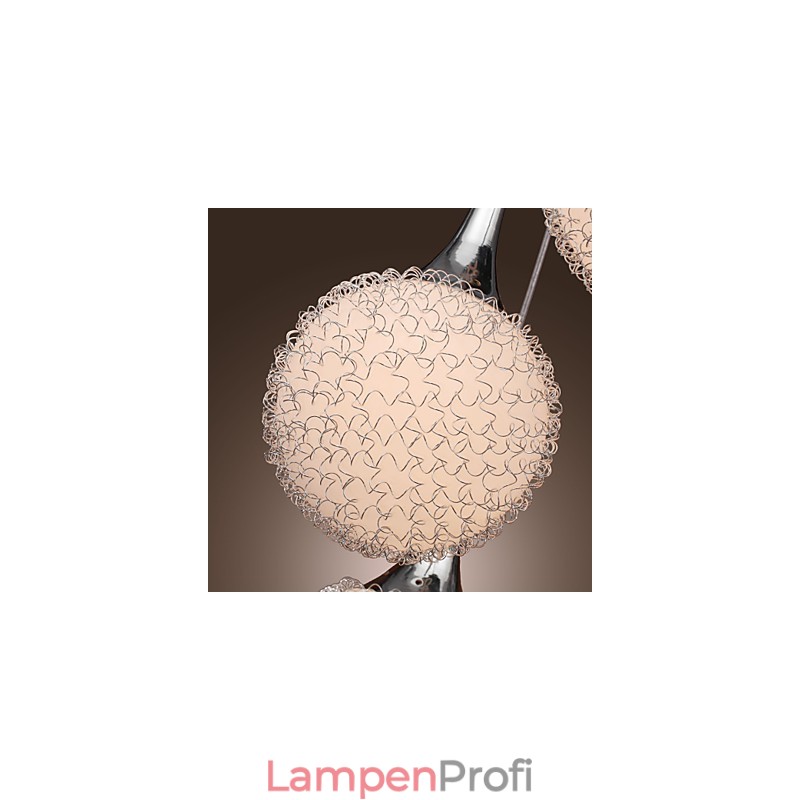 Moderner zeitgenössischer Globus, galvanisiertes Metall, Unterputzmontage